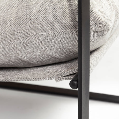 Guilia Frost Gray With Metal Frame Sling Accent Chair by Mercana at Eve Furniture