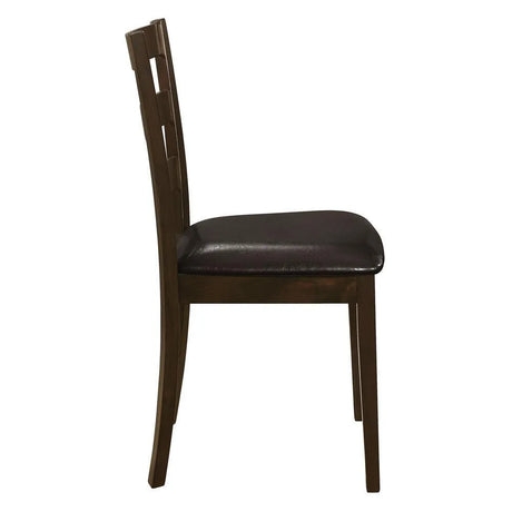 Guillen Cappuccino/Dark Brown 5-Piece Dining Set with Bench by Coaster at Eve Furniture