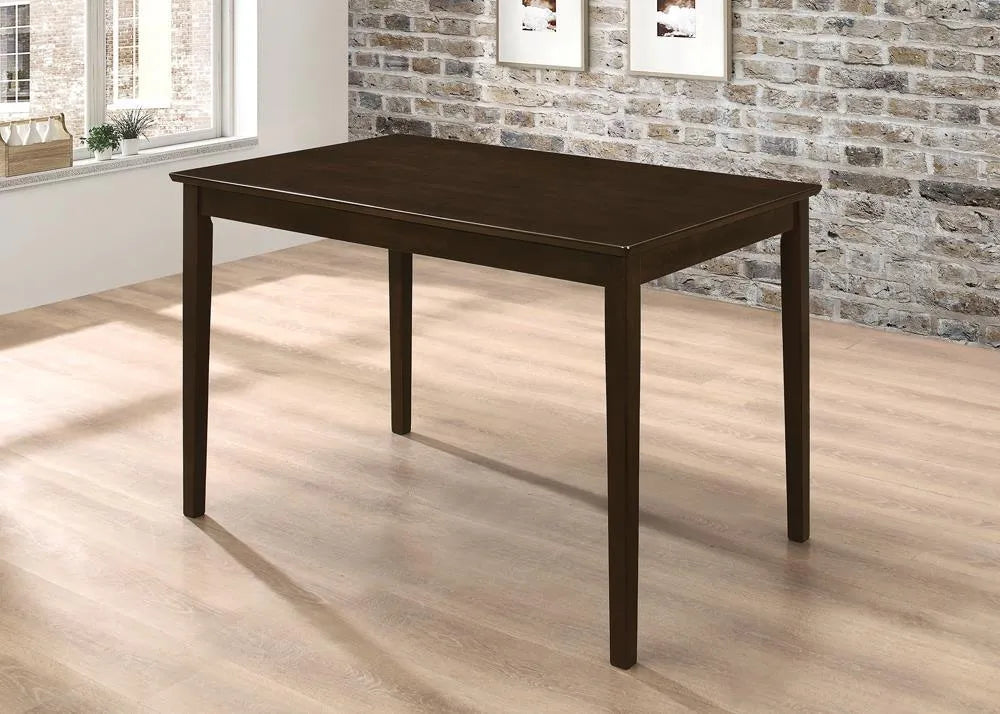 Guillen Cappuccino/Dark Brown 5-Piece Dining Set with Bench by Coaster at Eve Furniture