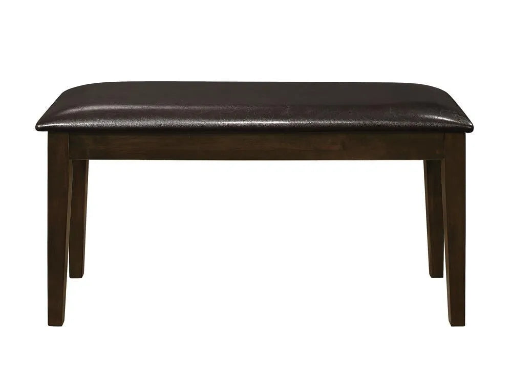 Guillen Cappuccino/Dark Brown 5-Piece Dining Set with Bench by Coaster at Eve Furniture