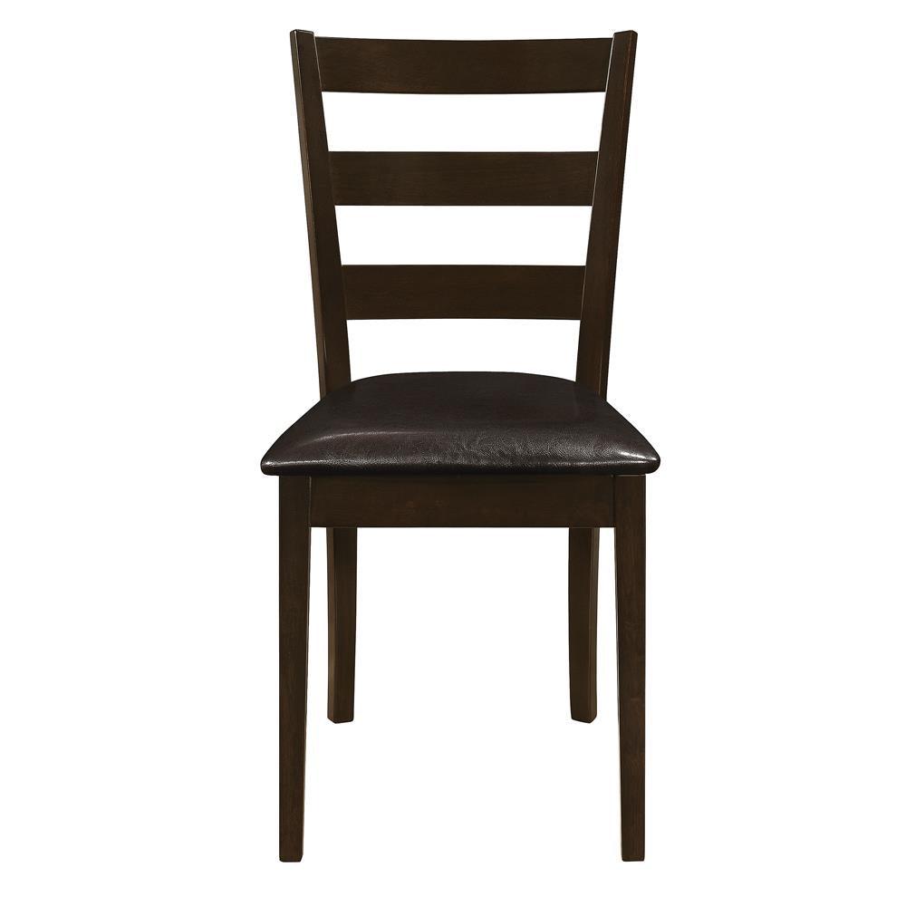 Guillen Cappuccino/Dark Brown 5-Piece Dining Set with Bench by Coaster at Eve Furniture