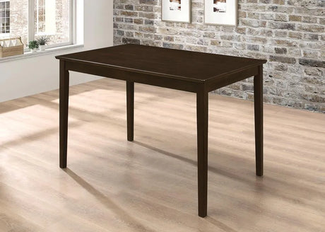 Guillen Cappuccino/Dark Brown 5-Piece Dining Set with Bench by Coaster at Eve Furniture