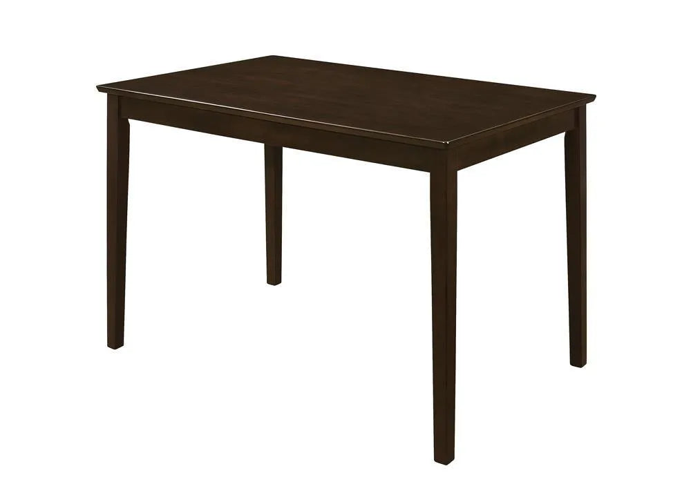 Guillen Cappuccino/Dark Brown 5-Piece Dining Set with Bench by Coaster at Eve Furniture