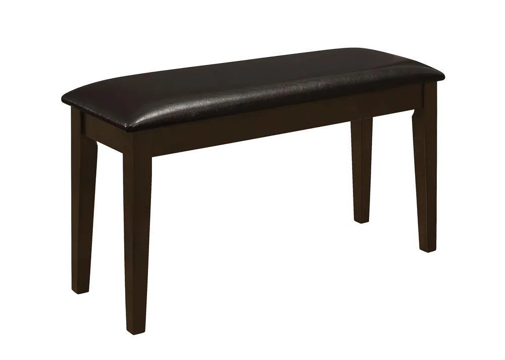 Guillen Cappuccino/Dark Brown 5-Piece Dining Set with Bench by Coaster at Eve Furniture