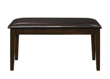 Guillen Cappuccino/Dark Brown 5-Piece Dining Set with Bench by Coaster at Eve Furniture