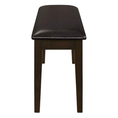 Guillen Cappuccino/Dark Brown 5-Piece Dining Set with Bench by Coaster at Eve Furniture