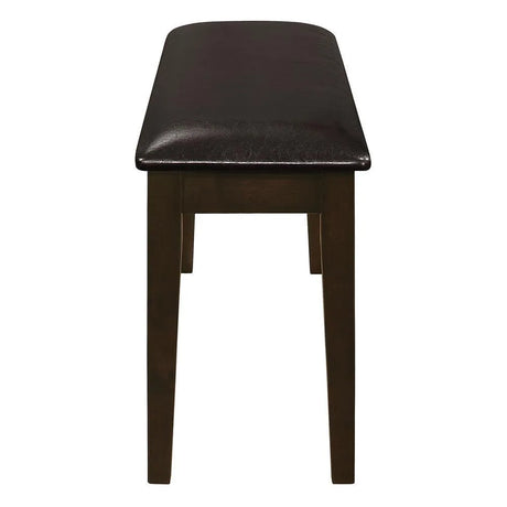 Guillen Cappuccino/Dark Brown 5-Piece Dining Set with Bench by Coaster at Eve Furniture