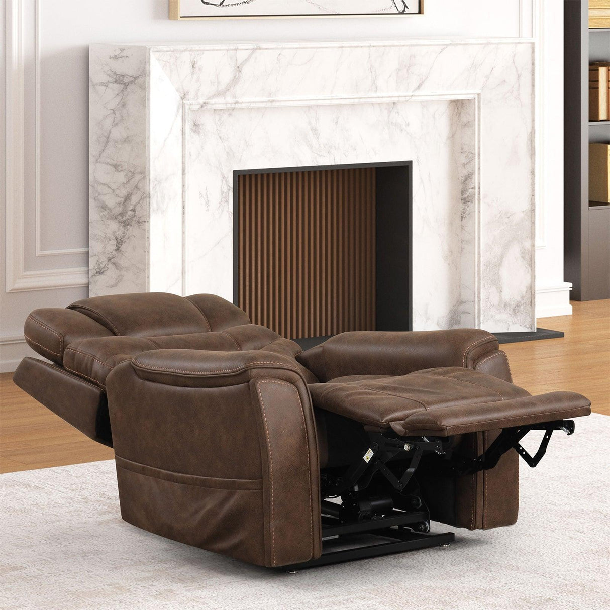 Guinevra Walnut Lift Chair by Furniture of America at Eve Furniture