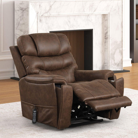 Guinevra Walnut Lift Chair by Furniture of America at Eve Furniture