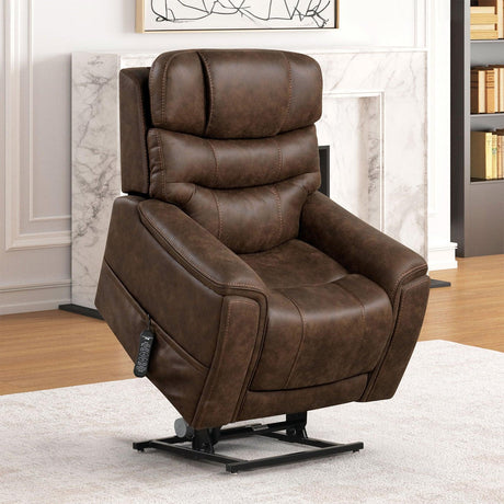 Guinevra Walnut Lift Chair by Furniture of America at Eve Furniture