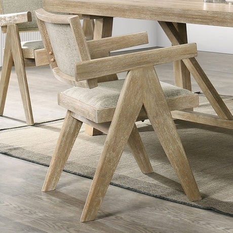 Guisborough Oak 7-Piece Dining Room Set by Furniture of America at Eve Furniture