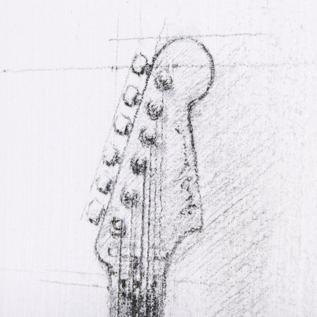 Guitar I by Mercana Studio a Hand Embellished Textured Canvas by Mercana at Eve Furniture