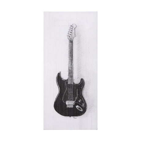 Guitar I by Mercana Studio a Hand Embellished Textured Canvas by Mercana at Eve Furniture
