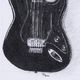 Guitar I by Mercana Studio a Hand Embellished Textured Framed Art Print Matted under Glass by Mercana at Eve Furniture