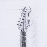 Guitar I by Mercana Studio a Hand Embellished Textured Framed Art Print Matted under Glass by Mercana at Eve Furniture
