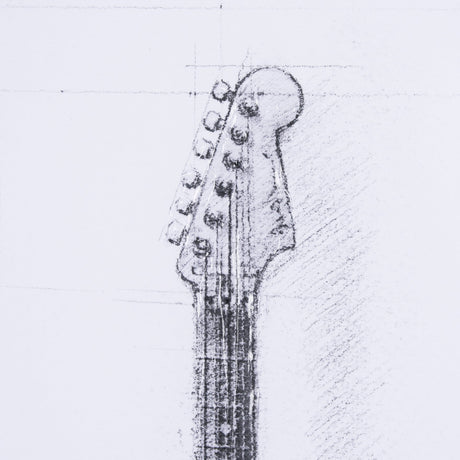 Guitar I by Mercana Studio a Hand Embellished Textured Framed Art Print Matted under Glass by Mercana at Eve Furniture