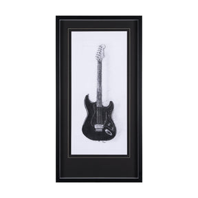 Guitar I by Mercana Studio a Hand Embellished Textured Framed Art Print Matted under Glass by Mercana at Eve Furniture