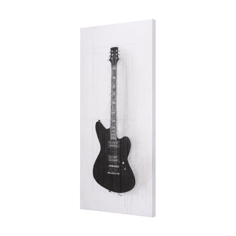 Guitar II by Mercana Studio a Hand Embellished Textured Canvas by Mercana at Eve Furniture