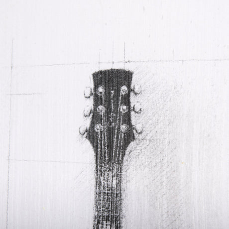 Guitar II by Mercana Studio a Hand Embellished Textured Canvas by Mercana at Eve Furniture