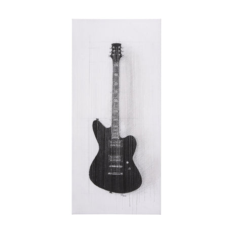 Guitar II by Mercana Studio a Hand Embellished Textured Canvas by Mercana at Eve Furniture