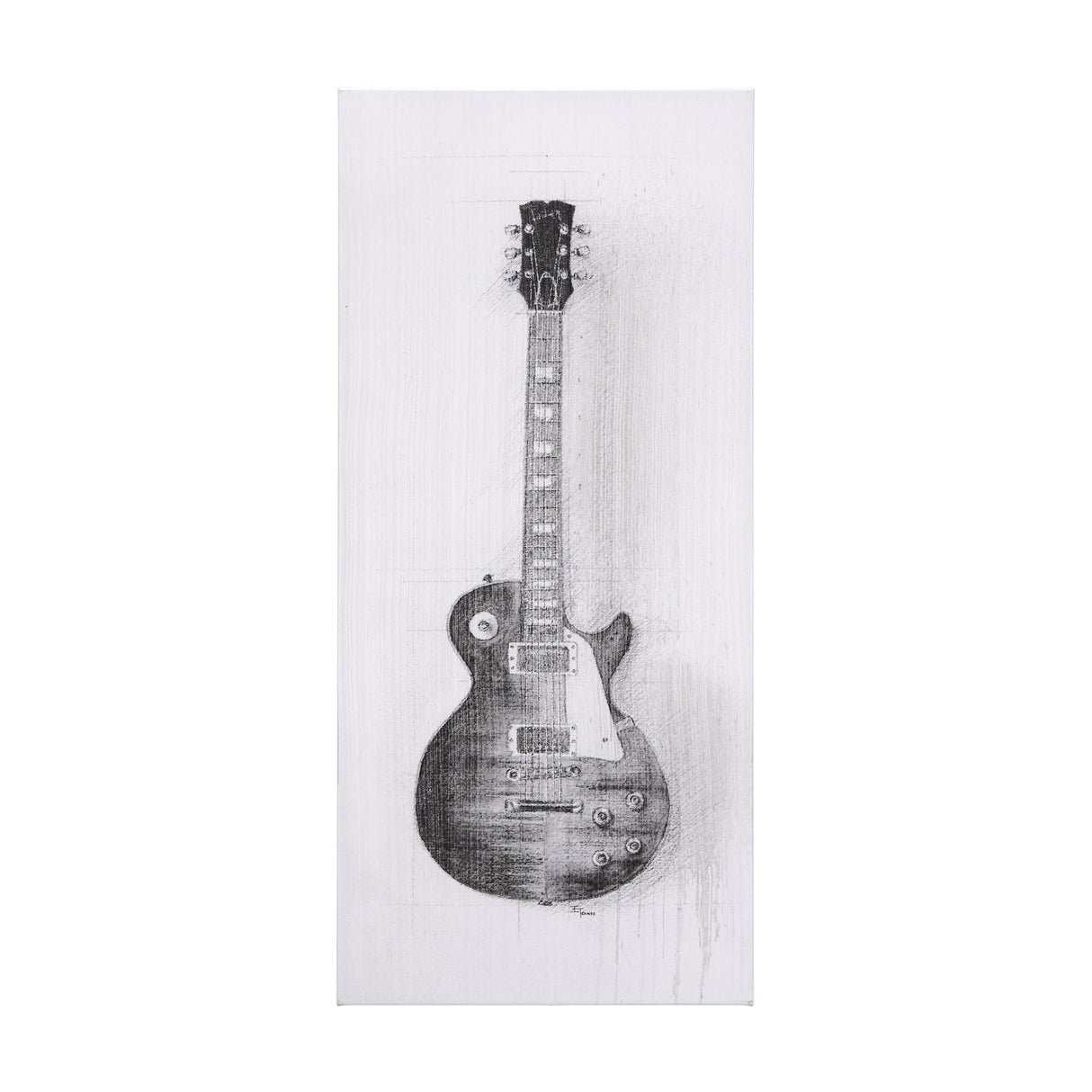 Guitar III by Mercana Studio a Hand Embellished Textured Canvas by Mercana at Eve Furniture