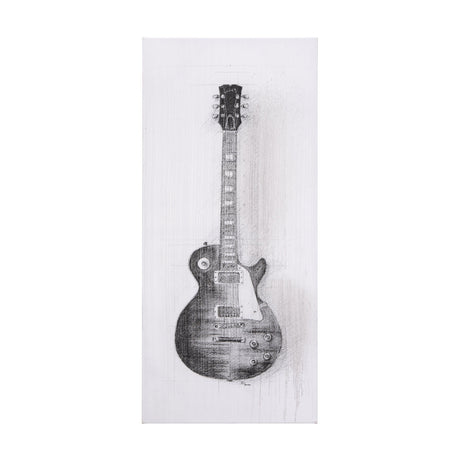 Guitar III by Mercana Studio a Hand Embellished Textured Canvas by Mercana at Eve Furniture