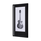 Guitar III by Mercana Studio a Hand Embellished Textured Framed Art Print Matted under Glass by Mercana at Eve Furniture
