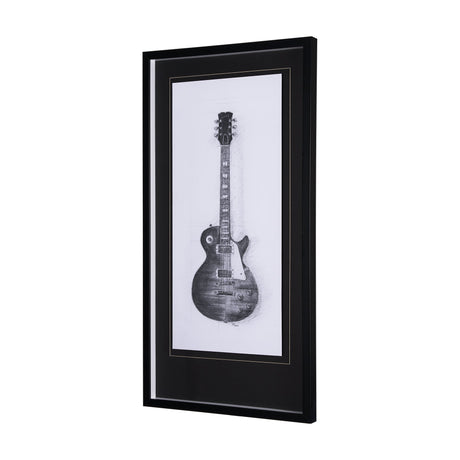 Guitar III by Mercana Studio a Hand Embellished Textured Framed Art Print Matted under Glass by Mercana at Eve Furniture