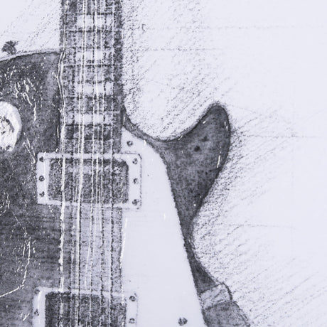 Guitar III by Mercana Studio a Hand Embellished Textured Framed Art Print Matted under Glass by Mercana at Eve Furniture