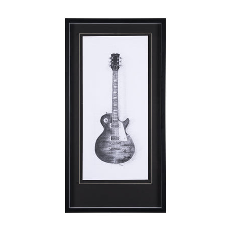 Guitar III by Mercana Studio a Hand Embellished Textured Framed Art Print Matted under Glass by Mercana at Eve Furniture