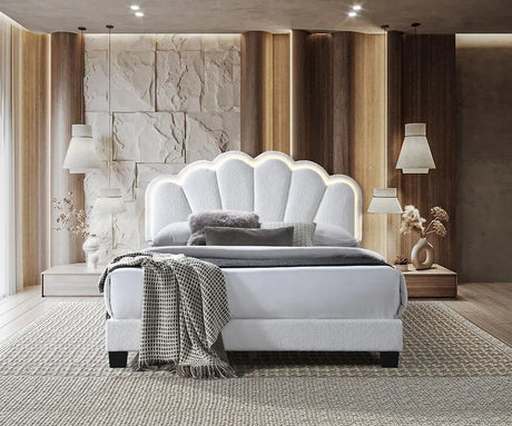 B9131 Gul (Cream) Queen Bed by New Era Innovations at Eve Furniture