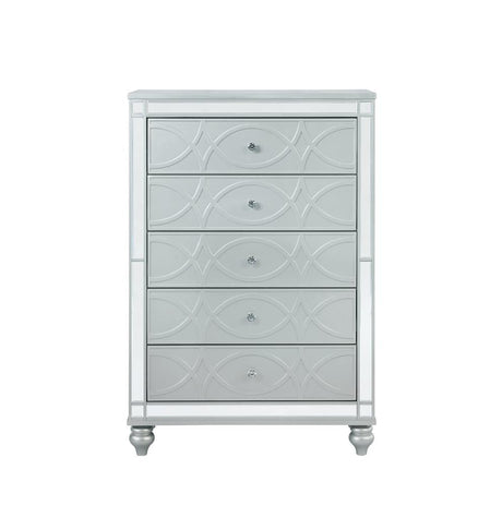 Gunnison Silver Metallic 5-Drawer Chest