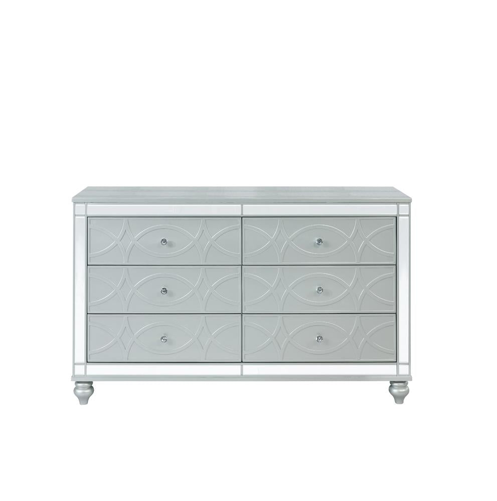 Gunnison Silver Metallic 6-Drawer Dresser