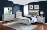 Gunnison Silver Metallic LED Panel Bedroom Set