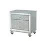 Gunnison Silver Metallic 2-Drawer Nightstand by Coaster at Eve Furniture