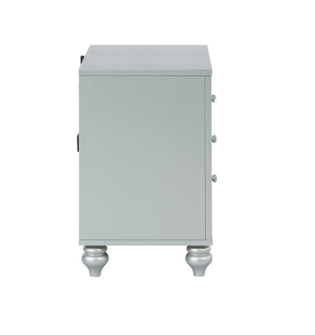 Gunnison Silver Metallic 2-Drawer Nightstand by Coaster at Eve Furniture