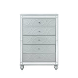 Gunnison Silver Metallic 5-Drawer Chest by Coaster at Eve Furniture