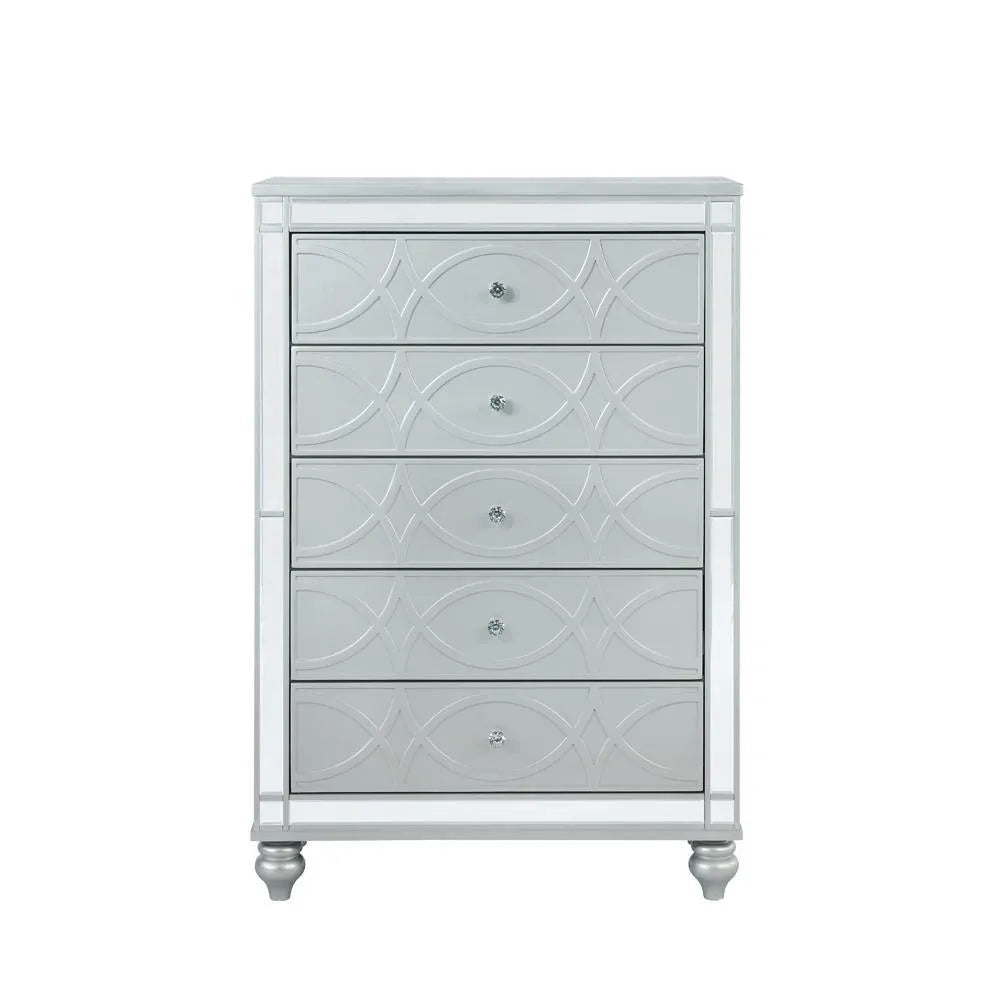 Gunnison Silver Metallic 5-Drawer Chest by Coaster at Eve Furniture