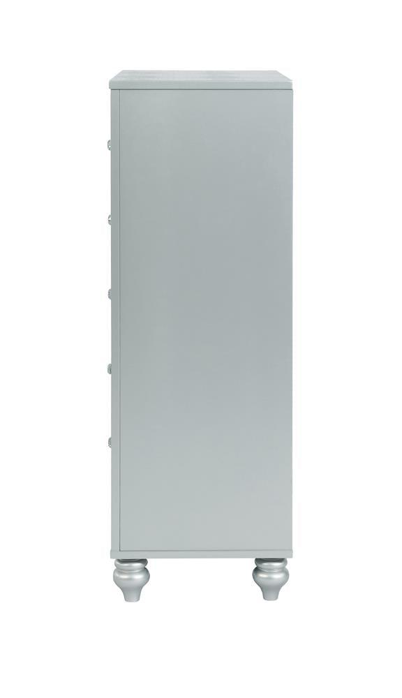 Gunnison Silver Metallic 5-Drawer Chest by Coaster at Eve Furniture