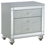 Gunnison Silver Metallic 5-Piece California King Bedroom Set with LED Lighting by Coaster at Eve Furniture
