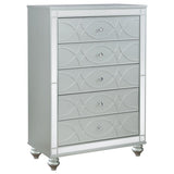 Gunnison Silver Metallic 5-Piece Queen Bedroom Set with LED Lighting by Coaster at Eve Furniture