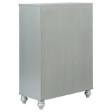 Gunnison Silver Metallic 5-Piece Queen Bedroom Set with LED Lighting by Coaster at Eve Furniture