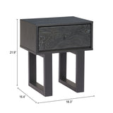 Gus Black Nightstand by Zuomod at Eve Furniture