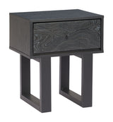 Gus Black Nightstand by Zuomod at Eve Furniture