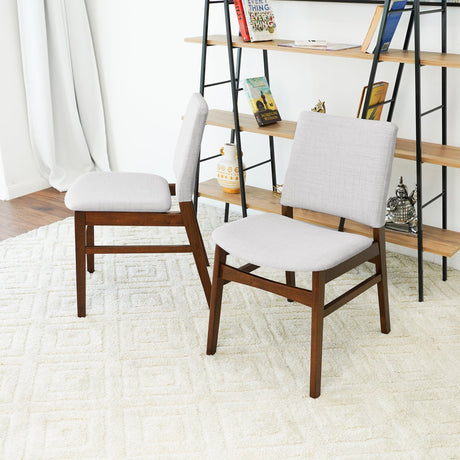 Gusto Fabric Dining Chair In Light Gray (Set Of 2) by Ashcroft Furniture at Eve Furniture
