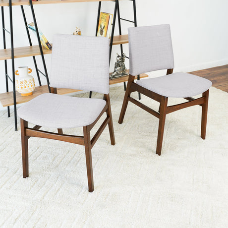 Gusto Fabric Dining Chair In Light Gray (Set Of 2) by Ashcroft Furniture at Eve Furniture