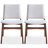 Gusto Fabric Dining Chair In Light Gray (Set Of 2) by Ashcroft Furniture at Eve Furniture