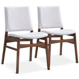 Gusto Fabric Dining Chair In Light Gray (Set Of 2) by Ashcroft Imports at Eve Furniture