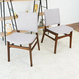 Gusto Fabric Dining Chair In Light Gray (Set Of 2) by Ashcroft Imports at Eve Furniture