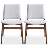 Gusto Fabric Dining Chair In Light Gray (Set Of 2) by Ashcroft Imports at Eve Furniture